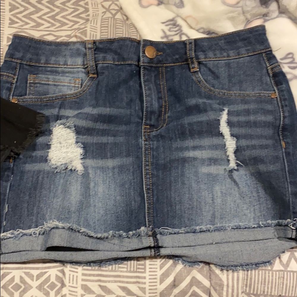 a ripped skirt